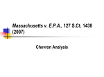 Massachusetts v. EPA, 127 S.Ct. 1438 (2007) Chevron Analysis