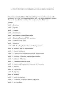 united nations framework convention on climate change