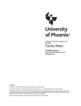 Faculty Notes - University of Phoenix