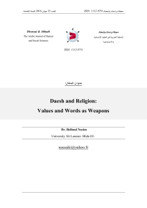 Daesh and Religion: Values and Words as Weapons