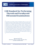 CAR Standard for Performing Thyroid and Parathyroid Ultrasound