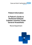 Patient Information A Patient`s Guide to Peritoneal Dialysis Catheter