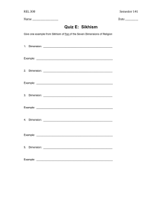 Quiz E: Sikhism - HomeworkForYou