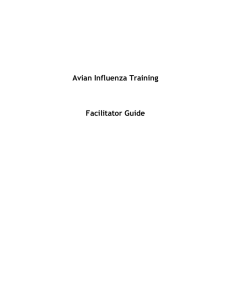 Avian Influenza Training Facilitator Guide