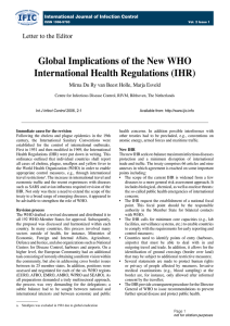 IHR - International Journal of Infection Control