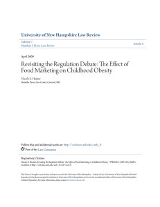 Revisiting the Regulation Debate: The Effect of Food Marketing on