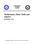 Mathematics, Basic Math and Algebra