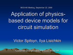Application of physics-based device models for circuit - Mos-AK