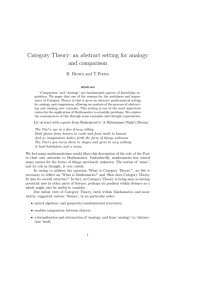 Category Theory: an abstract setting for analogy