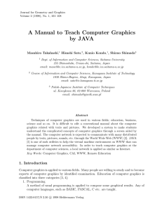 A Manual to Teach Computer Graphics by JAVA - Heldermann