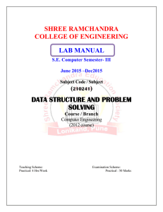 DATA STRUCTURE AND PROBLEM SOLVING