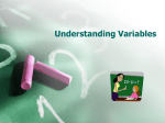 Understanding Variables - TN-5thGrade