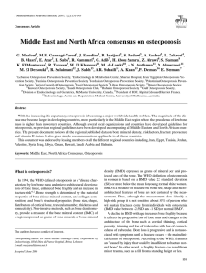 Middle East and North Africa consensus on osteoporosis
