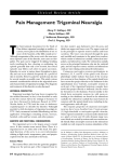Pain Management: Trigeminal Neuralgia