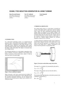 doubly fed induction generator in a wind turbine