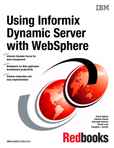 Using Informix Dynamic Server with WebSphere