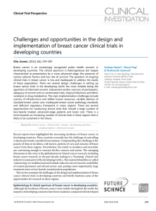 Challenges and opportunities in the design and implementation of