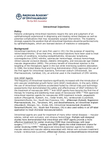 Intravitreal Injections Policy Background Anti