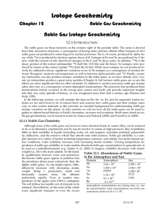 Chapter 12. Noble Gas Isotope Geochemistry