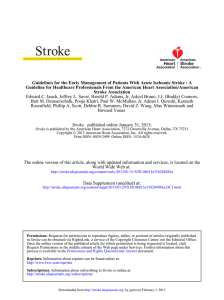 Acute Stroke Guidelines 2013 - cmp