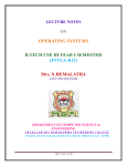Lecture Notes- Operating Systems