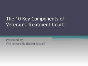 10 Key Components of Veterans Treatment Courts