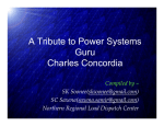 A Tribute to Power Systems Guru Charles Concordia