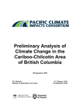 Preliminary Analysis of Climate Change in the Cariboo