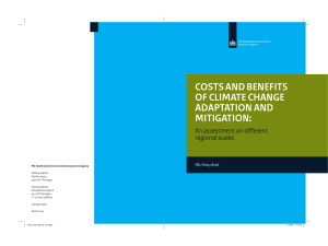 costs and benefits of climate change adaptation and mitigation