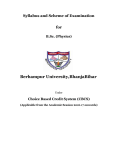 Syllabus and Scheme of Examination for B.Sc. (Physics) Berhampur