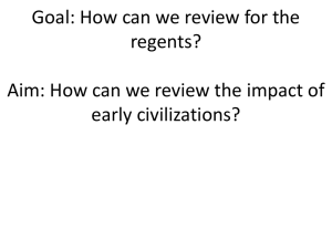 Aim: How can we review the impact of early civilizations?