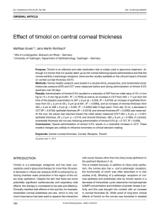Effect of timolol on central corneal thickness