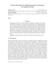 Cluster Ensembles for High Dimensional Clustering