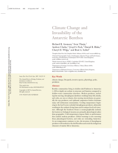 Climate Change and Invasibility of the Antarctic Benthos