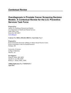 Overdiagnosis in Prostate Cancer Screening Decision Models: A