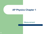 AP Physics Chapter 1 - Mr. Lee at ASGL