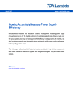 How to Accurately Measure Power Supply Efficiency - TDK