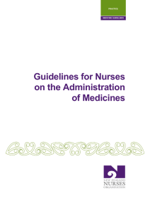 NZNO Guidelines for Nurses on the Administration of Medicines