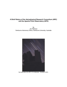 History - Astrophysical Research Consortium