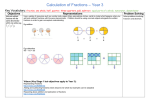 Calculation of Fractions – Year 3