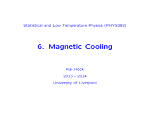 6. Magnetic Cooling - Particle Physics