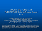 MULTIDRUG-RESISTANT TUBERCULOSIS: What Nurses Should