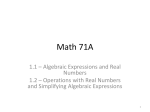 1.1 and 1.2 - David Beydler`s Math