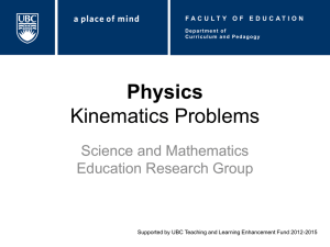 Kinematics Problems