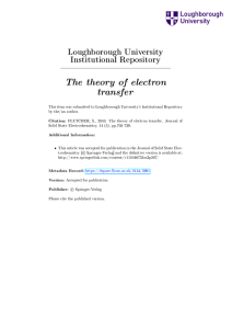 The theory of electron transfer