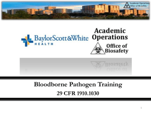 Bloodborne Pathogen Training - Research