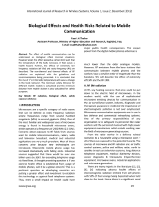 Biological Effects and Health Risks Related to Mobile Communication