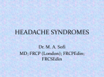 16.HEADACHE SYNDROMES