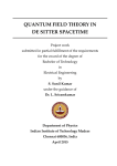 Quantum field theory in de Sitter spacetime