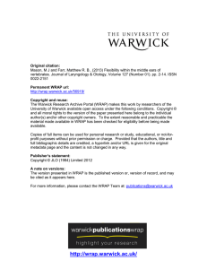 - WRAP: Warwick Research Archive Portal